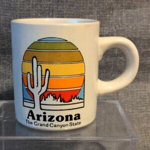 Vintage Arizona State Souvenir Mini Mug - Sunset Colors - Used